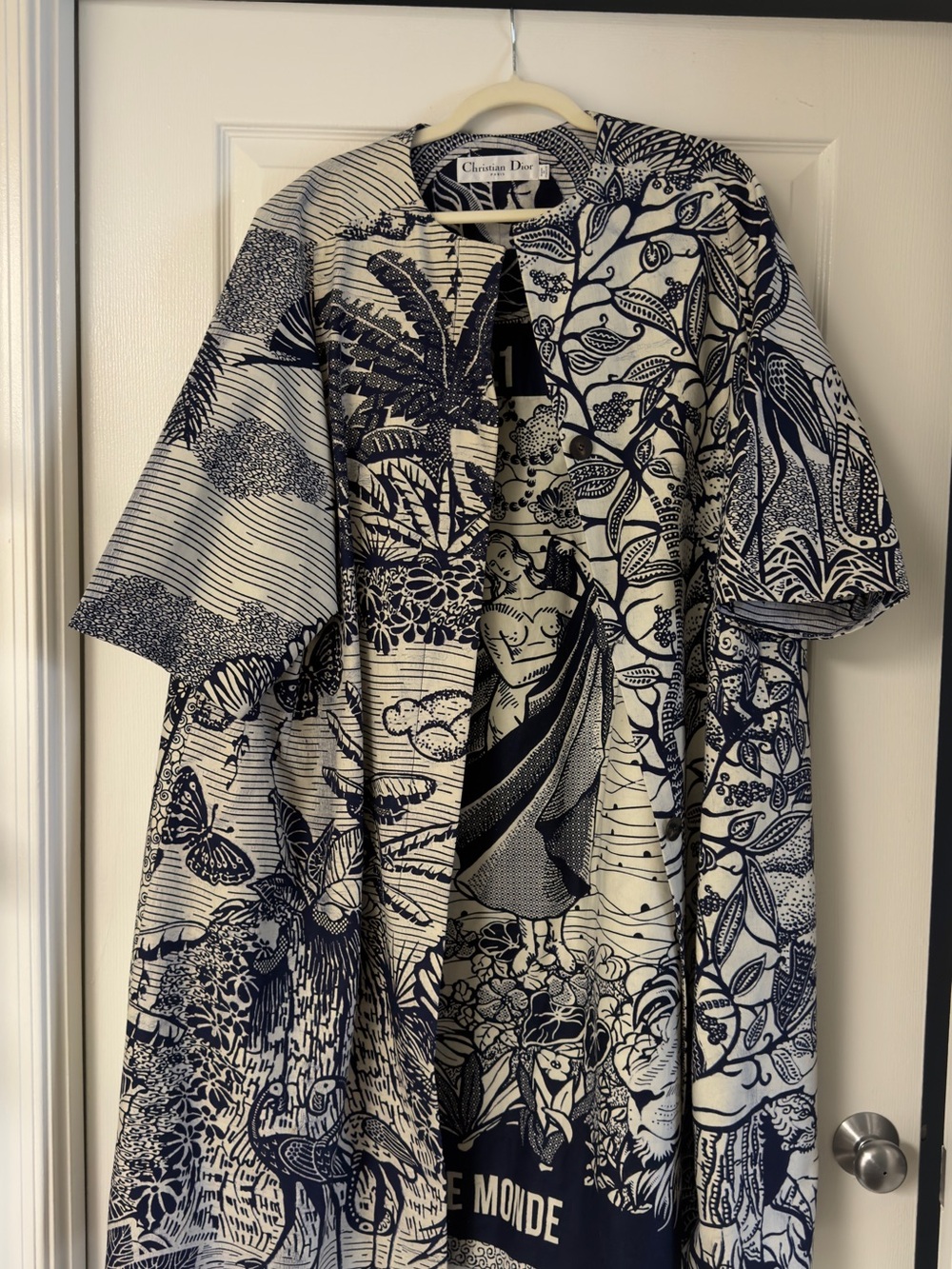 Christian Dior Tarot Print Wrap Coat